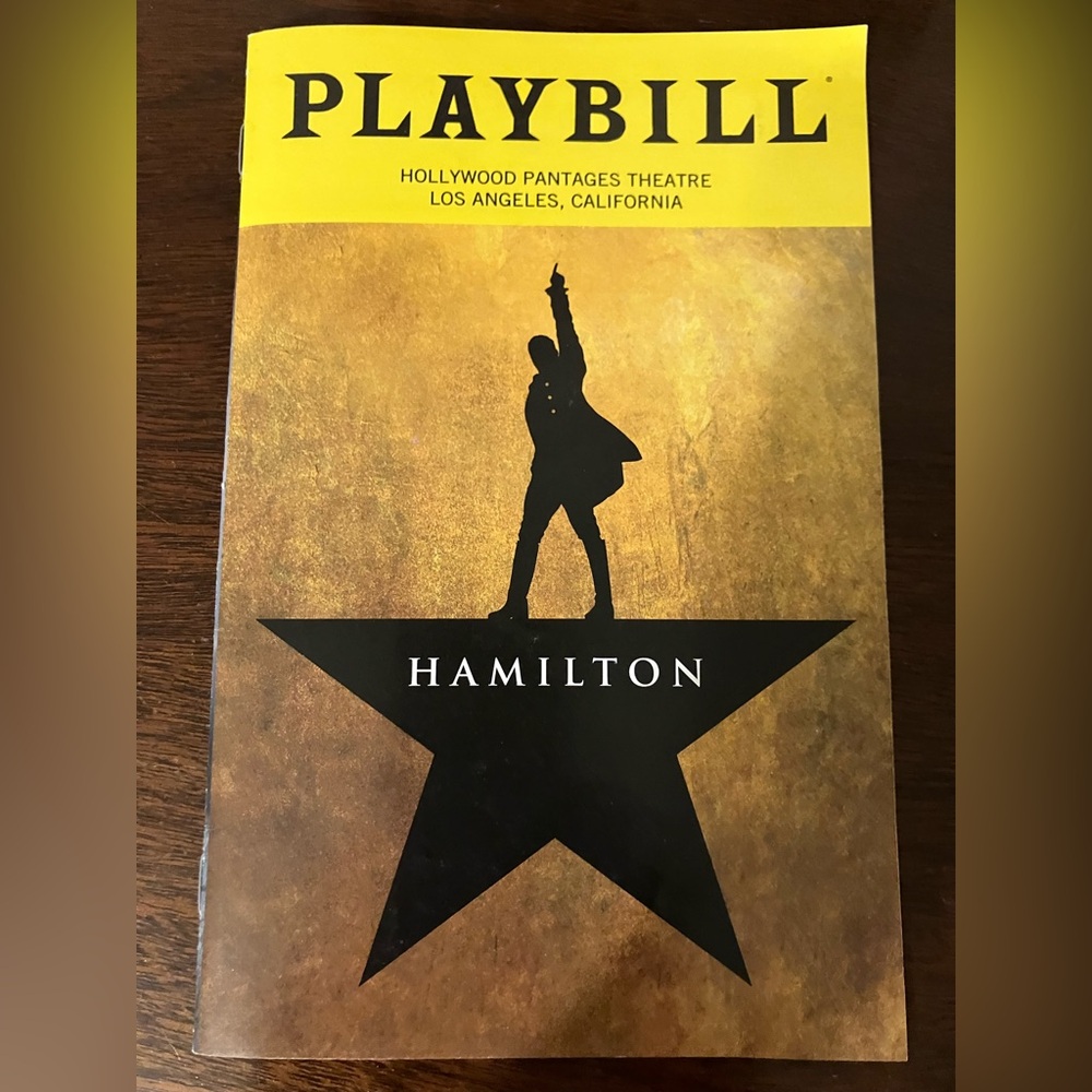Hamilton Tour Pantages Theatre Playbill Los Angeles 2021 Nicholas Christopher
